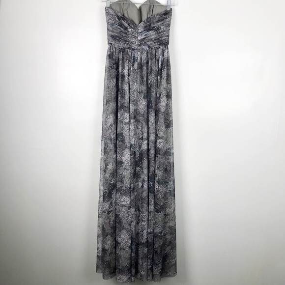 Amsale Talisa Strapless Chiffon Gown party dress - Picture 3 of 8